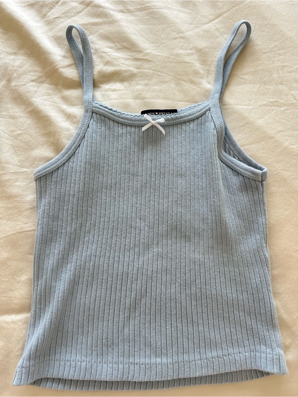Brandy Melville Blue Bow Tank Top